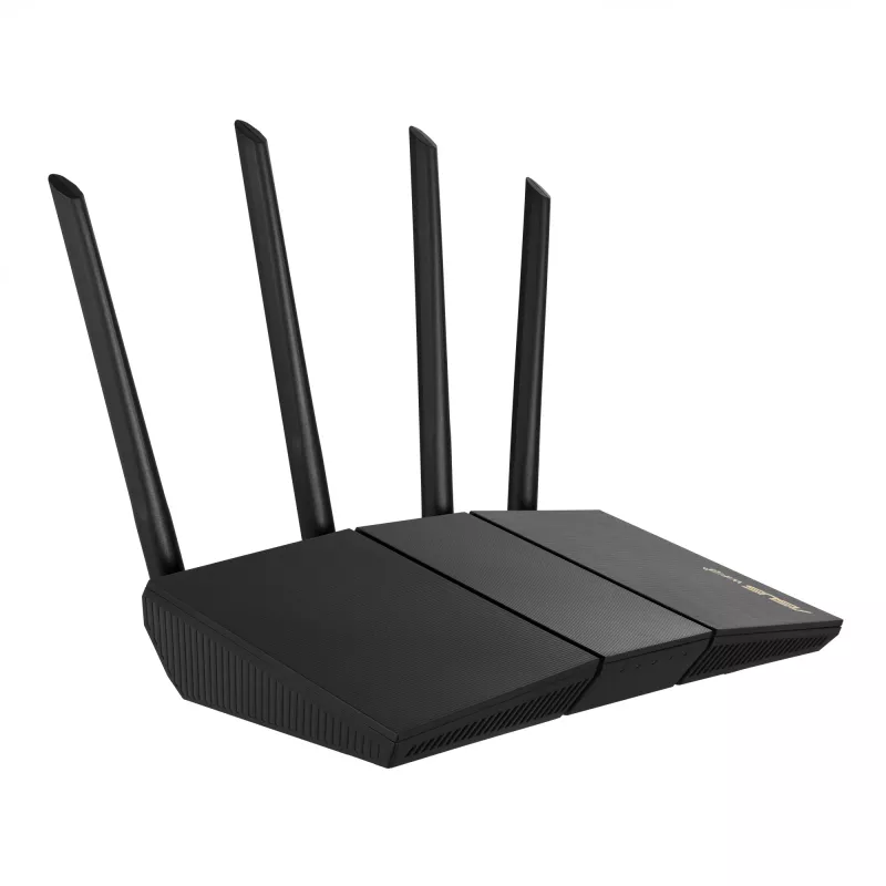 ASUS RT-AX57 bezvadu maršrutētājs Gigabit Ethernet Divu joslu (2.4 GHz / 5 GHz) Melns