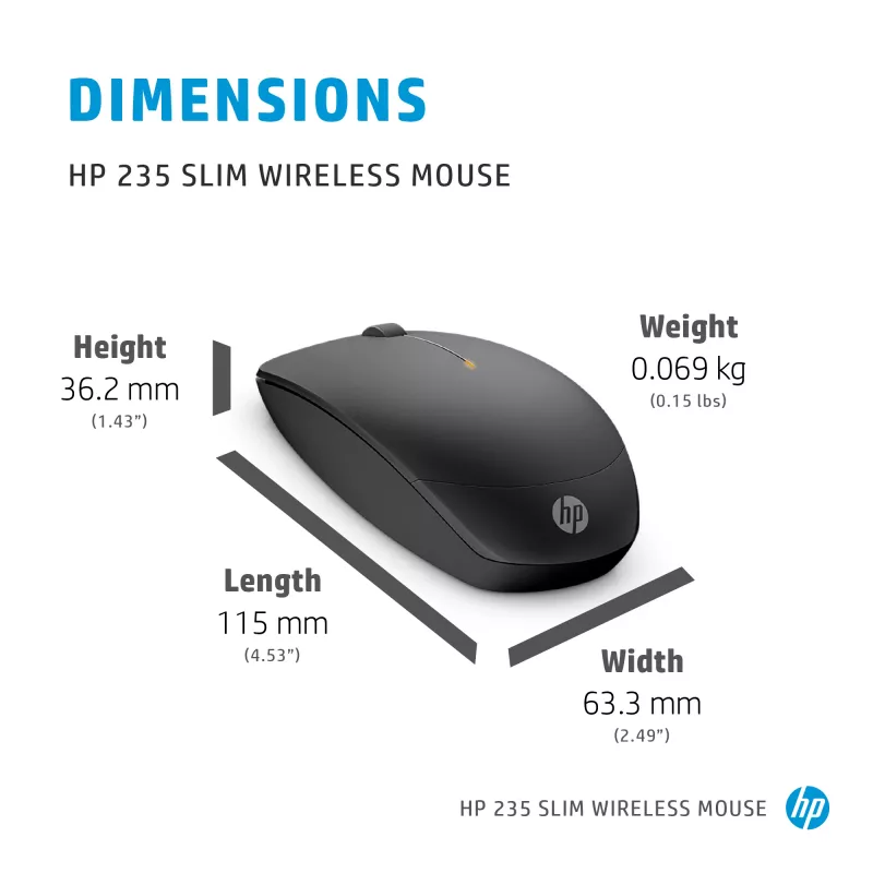 Pele HP 235 plāns Wireless RF bezvadu