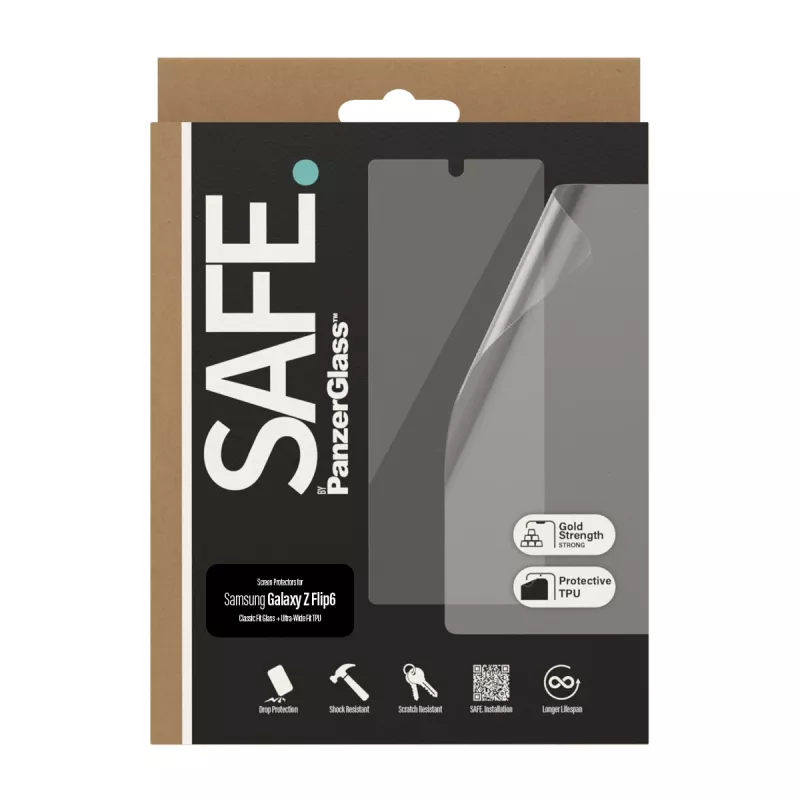 PanzerGlass SAFE. by ® ekrāna aizsargs Samsung Galaxy Z Flip6 | Stikls un plēve