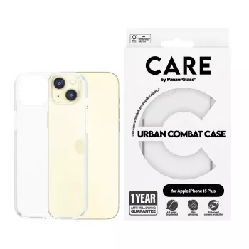 PanzerGlass CARE™ by ® Urban Combat Case caurspīdīgs iPhone 15 Plus