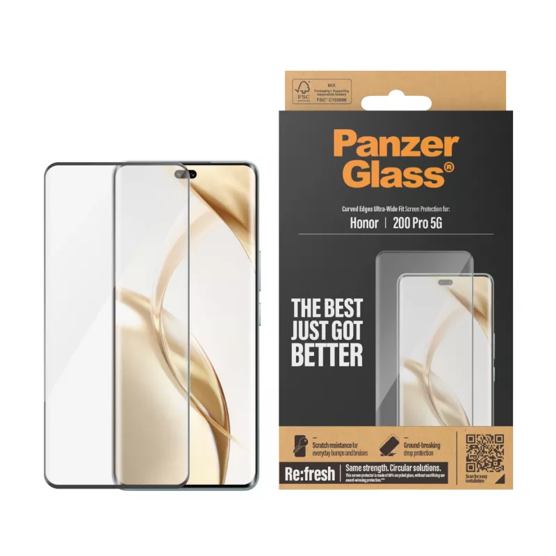 PanzerGlass® ekrāna aizsargs Honor 200 Pro 5G | Īpaši plata pārklājuma aizsardzība