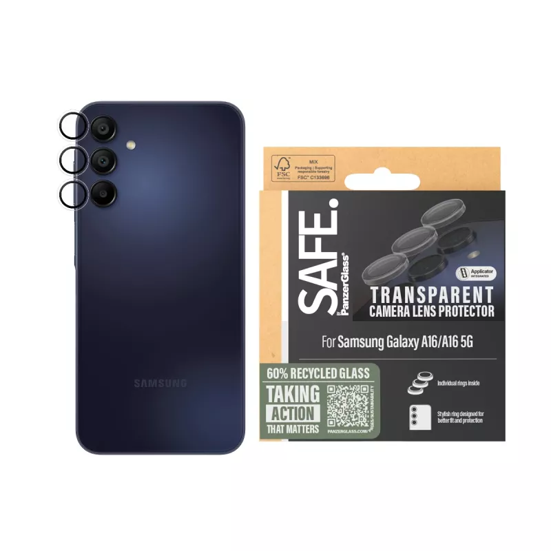 PanzerGlass SAFE. by ® Kameras objektīva aizsargs Caurspīdīgs Samsung Galaxy A16 4G | A16 5G