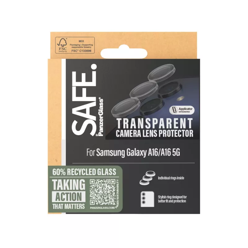 PanzerGlass SAFE. by ® Kameras objektīva aizsargs Caurspīdīgs Samsung Galaxy A16 4G | A16 5G