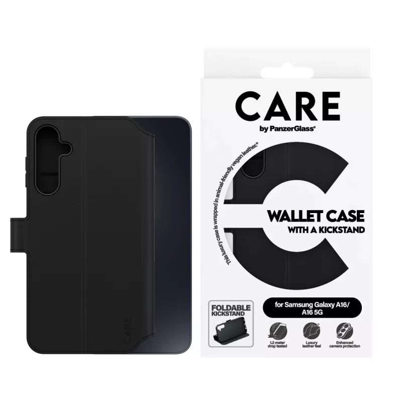 PanzerGlass CARE™ by ® Wallet Case ar statīvu Samsung Galaxy A16 4G | A16 5G