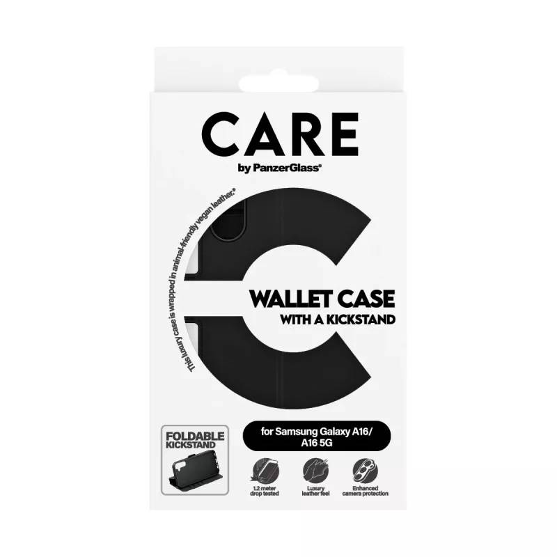 PanzerGlass CARE™ by ® Wallet Case ar statīvu Samsung Galaxy A16 4G | A16 5G