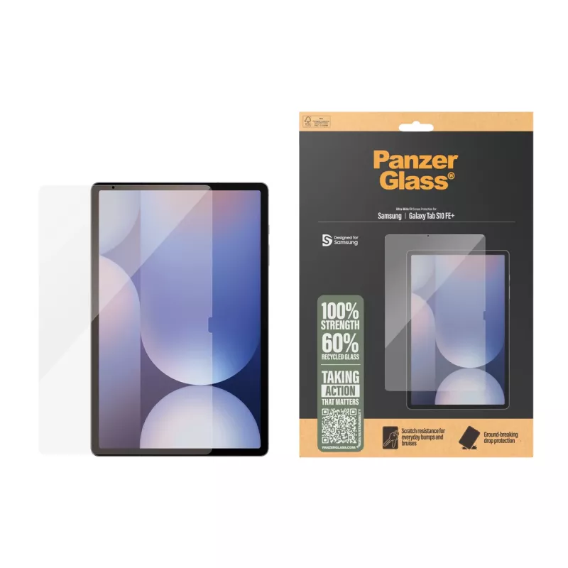 PanzerGlass ® ekrāna aizsargs Samsung Galaxy Tab S10 FE+ | Īpaši plata pielāgošanās