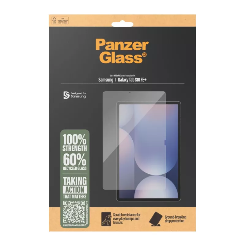 PanzerGlass ® ekrāna aizsargs Samsung Galaxy Tab S10 FE+ | Īpaši plata pielāgošanās