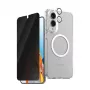 PanzerGlass aizsardzības komplekts Flagship 3-in-1: maciņš, privātuma rūdītais stikls, kameras objektīva pārsegs Samsung Galaxy S25 Edge