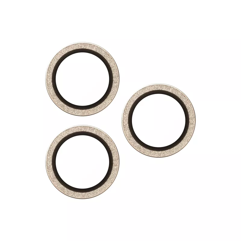 PanzerGlass® Hoops® Kameras objektīva aizsargs Glitter Gold iPhone 17 Pro | iPhone 17 Pro Max | iPhone 16 Pro | 16 Pro Max