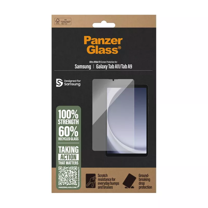 PanzerGlass® ekrāna aizsargs Samsung Galaxy Tab A11 | Tab A9 | īpaši plata piegulšanās