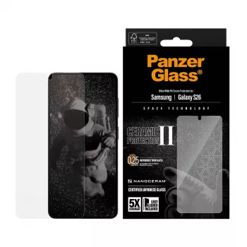 PanzerGlass® keramikas ekrāna aizsargs Samsung Galaxy S26 | Ultra-Wide Fit ar EasyAligner