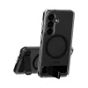 Aizsargapvalks PanzerGlass CARE™ Urban Explorer vāciņš Samsung Galaxy S26, caurspīdīgs ar melnu pamatbalstu un Qi atbalstu