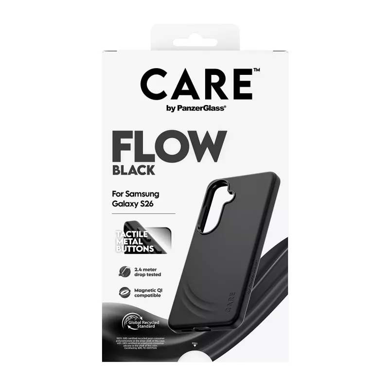 PanzerGlass CARE™ by ® Flow vāciņš Melns w. Qi Samsung Galaxy S26