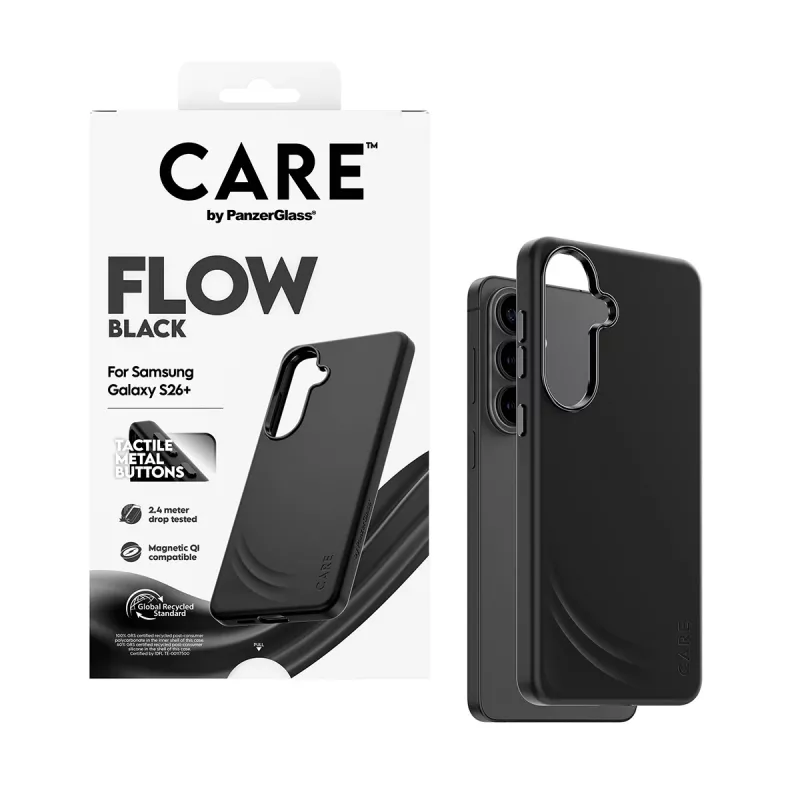 PanzerGlass CARE™ by ® Flow vāciņš Melns w. Qi Samsung Galaxy S26+