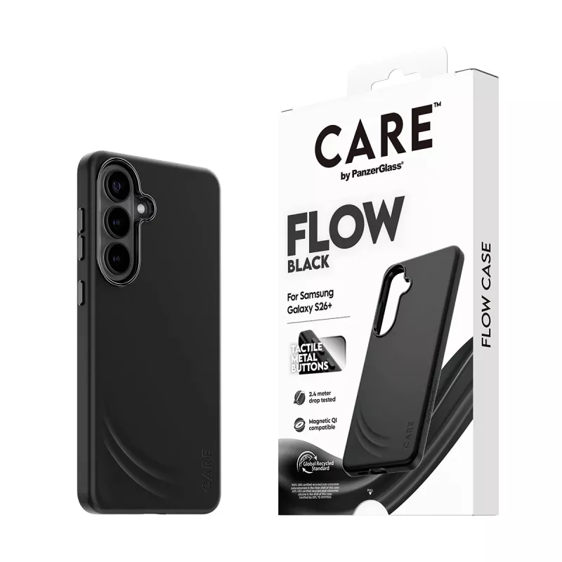 PanzerGlass CARE™ by ® Flow vāciņš Melns w. Qi Samsung Galaxy S26+