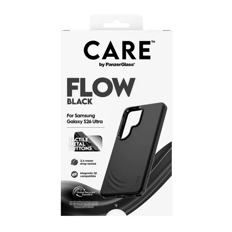 PanzerGlass CARE™ by ® Flow vāciņš Melns w. Qi Samsung Galaxy S26 Ultra