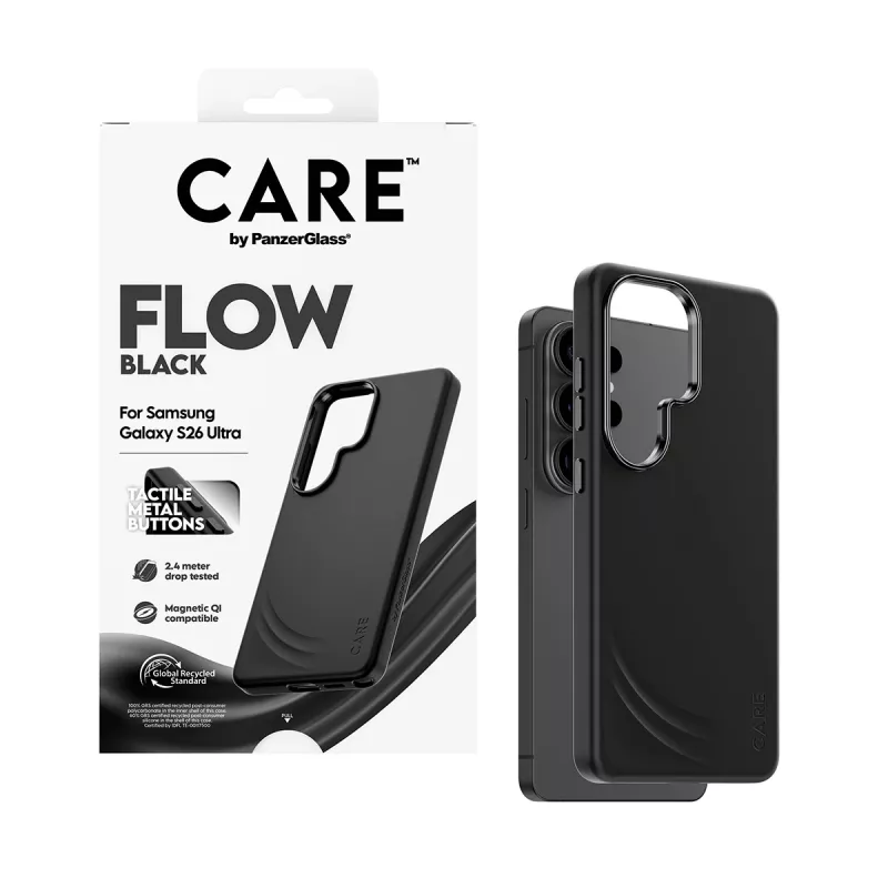 PanzerGlass CARE™ by ® Flow vāciņš Melns w. Qi Samsung Galaxy S26 Ultra