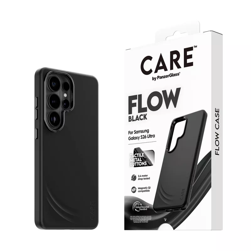 PanzerGlass CARE™ by ® Flow vāciņš Melns w. Qi Samsung Galaxy S26 Ultra