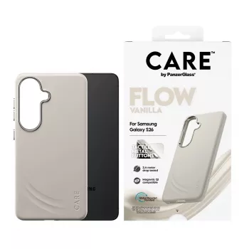 PanzerGlass CARE™ by ® Flow Case Vanilla w. Qi Samsung Galaxy S26