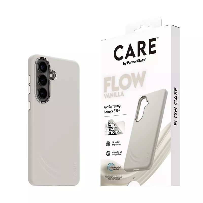 PanzerGlass CARE™ by ® Flow Case Vanilla w. Qi Samsung Galaxy S26+