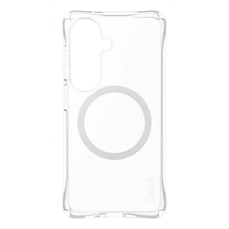 Aizsargājošs tālruņa maciņš PanzerGlass CARE Samba Transparent ar balta Qi Samsung Galaxy S26