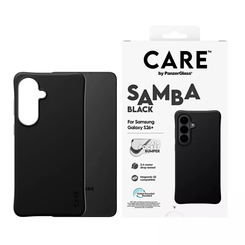 PanzerGlass CARE™ by ® Samba maciņš melns ar Qi Samsung Galaxy S26+