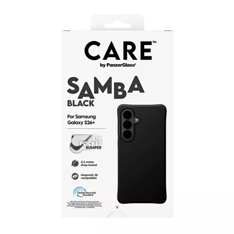 PanzerGlass CARE™ by ® Samba maciņš melns ar Qi Samsung Galaxy S26+