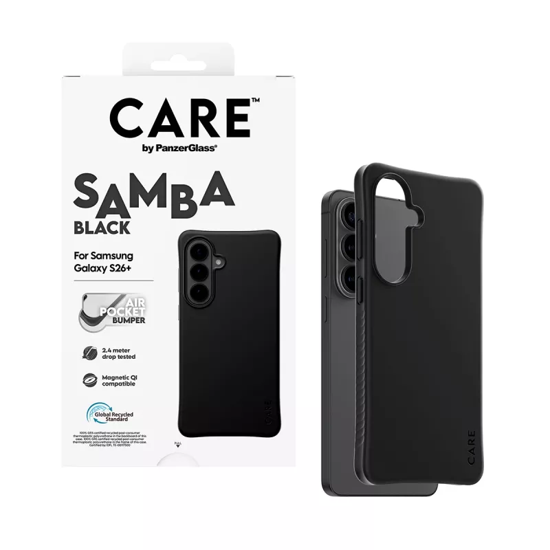 PanzerGlass CARE™ by ® Samba maciņš melns ar Qi Samsung Galaxy S26+