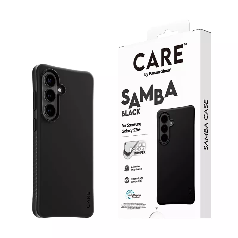 PanzerGlass CARE™ by ® Samba maciņš melns ar Qi Samsung Galaxy S26+