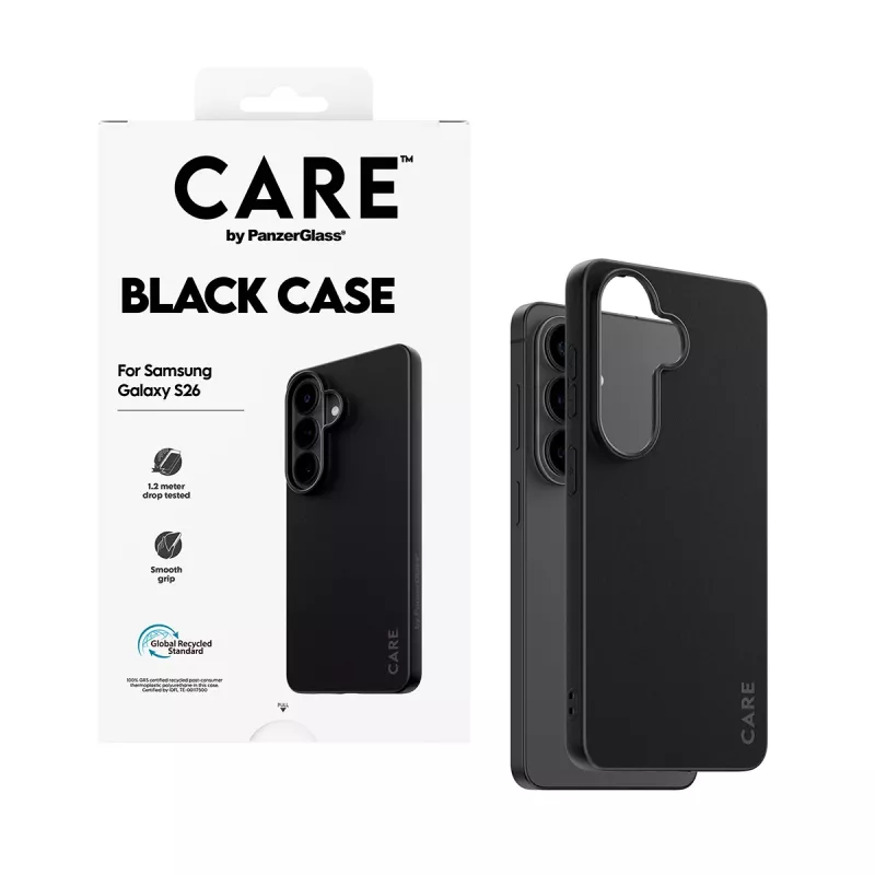 Aizsargājošs TPU vāciņš PanzerGlass CARE™ Samsung Galaxy S26 — melns