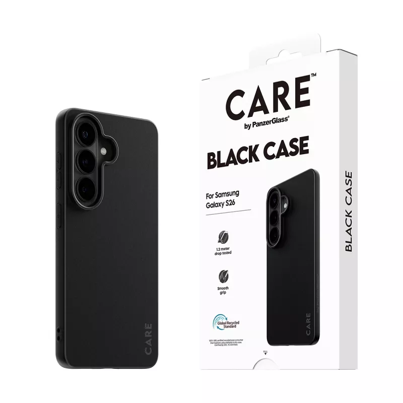 Aizsargājošs TPU vāciņš PanzerGlass CARE™ Samsung Galaxy S26 — melns