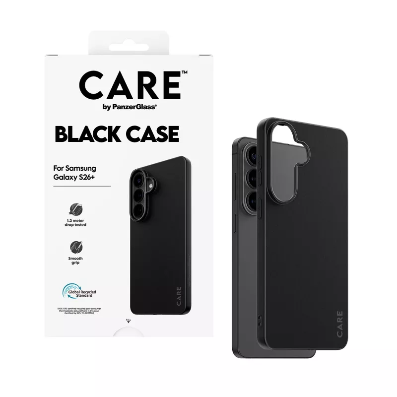 TPU vāciņš Samsung Galaxy S26+ no PanzerGlass CARE™ — melns