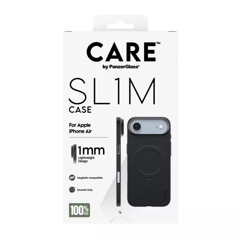 Aizsargājošs tālruņa maciņš PanzerGlass CARE SL1M ar MagSafe Apple iPhone Air, melns