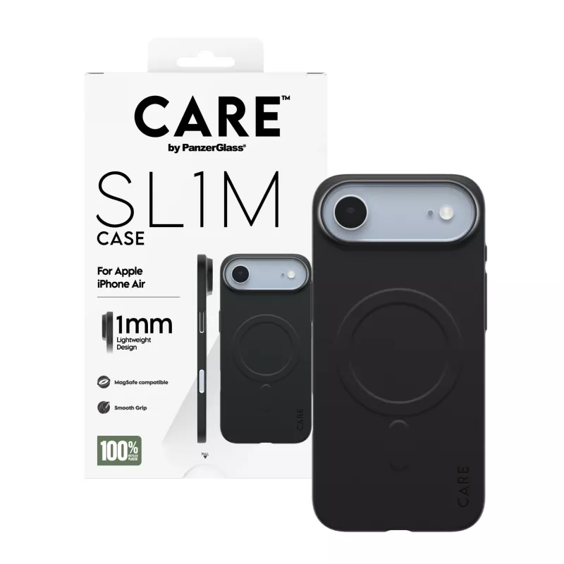 Aizsargājošs tālruņa maciņš PanzerGlass CARE SL1M ar MagSafe Apple iPhone Air, melns