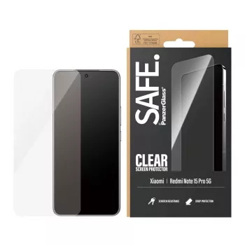 PanzerGlass SAFE. by ® Ekrāna aizsargs Xiaomi Redmi Note 15 Pro 5G | Īpaši plata piegulēšana