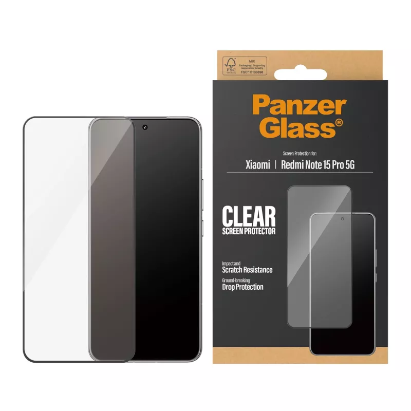 PanzerGlass ® Ekrāna aizsargs Xiaomi Redmi Note 15 Pro 5G | Īpaši plats