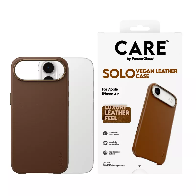 Phone case PanzerGlass CARE Solo vāciņš priekš Apple iPhone Air, brown, cover