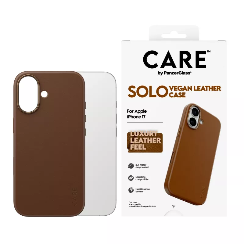 Aizsardzības vāciņa korpuss PanzerGlass CARE Solo iPhone 17, Brūns