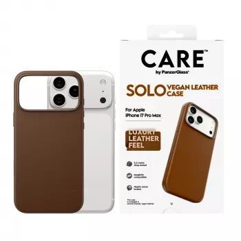 Phone case PanzerGlass CARE Solo Case Brown for Apple iPhone 17 Pro Max, cover, brown