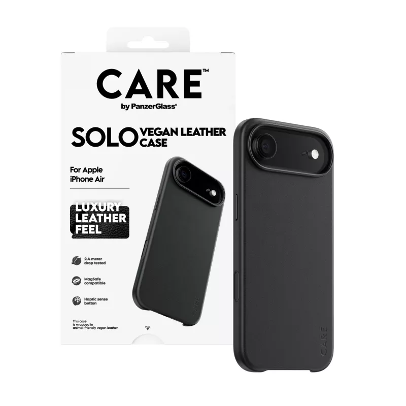 Aizsargapvalks PanzerGlass CARE Solo Apple iPhone Air, melns