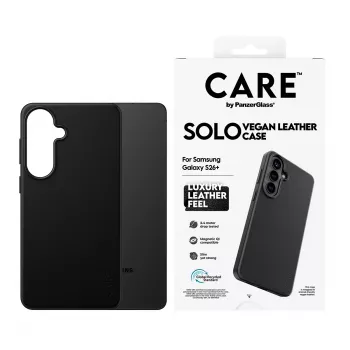 Telefona vāciņš PanzerGlass CARE Solo vāciņš Samsung Galaxy S26+ — melns, saderīgs ar Galaxy S26+