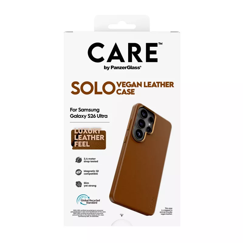 PanzerGlass CARE™ by ® Solo futrālis Brūns ar Qi Samsung Galaxy S26 Ultra