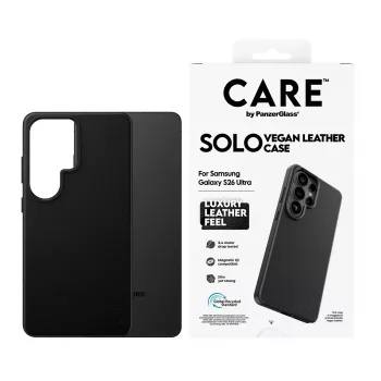 Telefona maciņš PanzerGlass CARE Solo vāciņš Samsung Galaxy S26 Ultra, melns, Qi-saderīgs