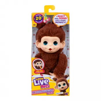 Moose Toys Little Live Pets My Baby Monkey 'Chikki Cherry', zēns/meitene, 2 gadi, skaņas
