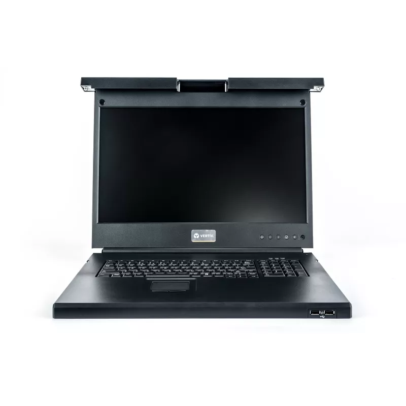 Vertiv Avocent LCD Local Rack Access Console, 8-portu KVM, 8 KABEĻI, USB tastatūra – vācu