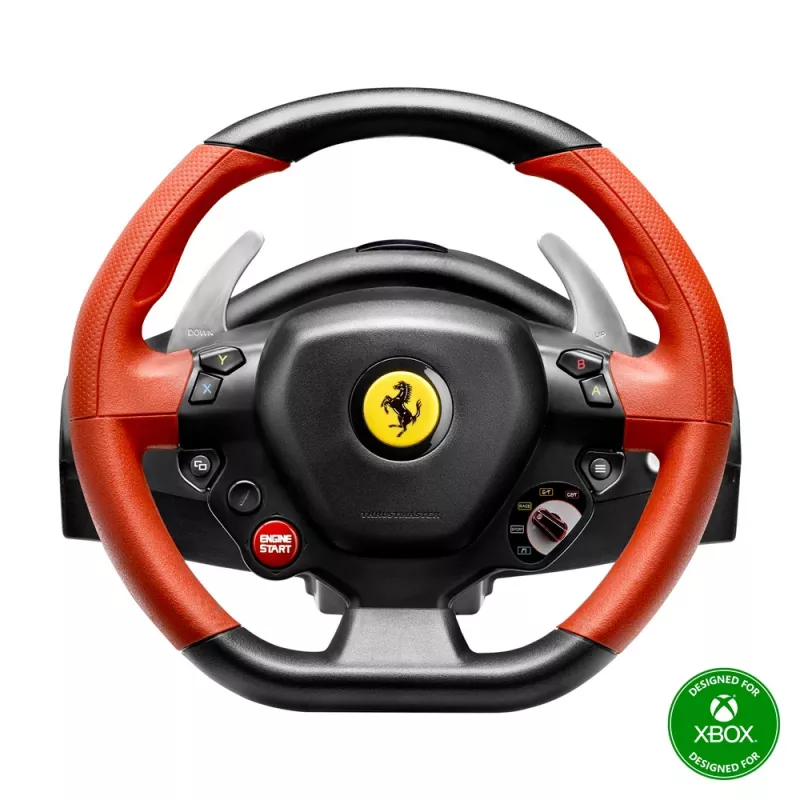 Thrustmaster Ferrari 458 Spider melna, sarkana USB stūre + pedāļi Xbox One