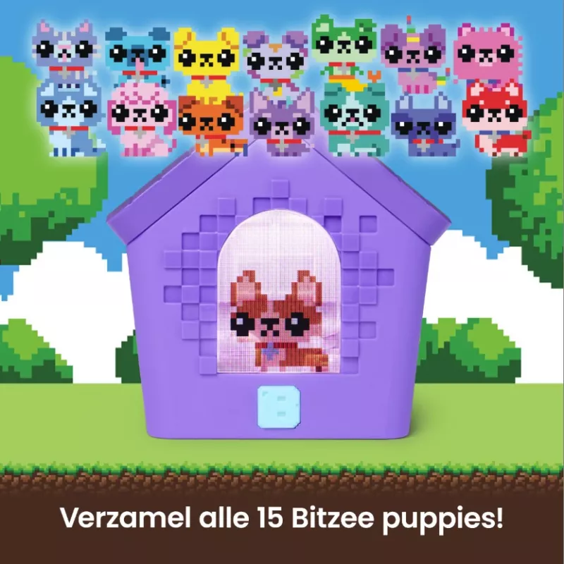 Bitzee, Doghouse interaktīvā rotaļlieta ar 15 kucēniem iekšā, 3D rotaļistaba, reaģē uz pieskārienu, digitālo mīļdzīvnieku rotaļlietas bērniem meitenēm un zēniem vecumā no 5 gadiem