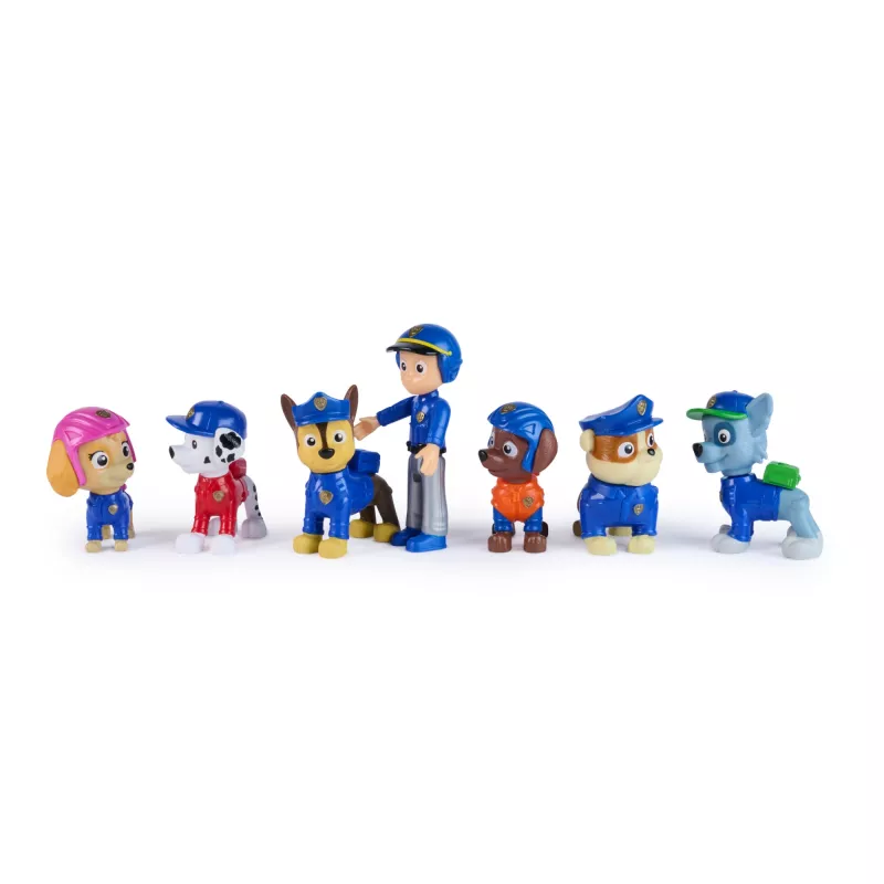 PAW Patrol Search & Rescue Team Pack ar 7 kolekcionējamām darbības figūrām, ieskaitot Raideru un 6 kucēnus, rotaļlietas zēniem un meitenēm vecumā no 3 gadiem