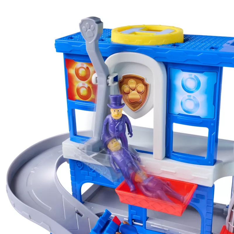 PAW Patrol : Pup Squad, Search & Rescue HQ Playset ar Chase Pup Squad Racer, Humdinger Action Figure un Kitty Pal, rotaļlietas zēniem un meitenēm no 3 gadu vecuma