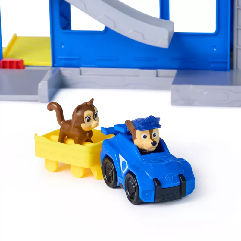PAW Patrol : Pup Squad, Search & Rescue HQ Playset ar Chase Pup Squad Racer, Humdinger Action Figure un Kitty Pal, rotaļlietas zēniem un meitenēm no 3 gadu vecuma